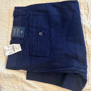 NWT Mens J.Crew Navy blue chino shorts size 38